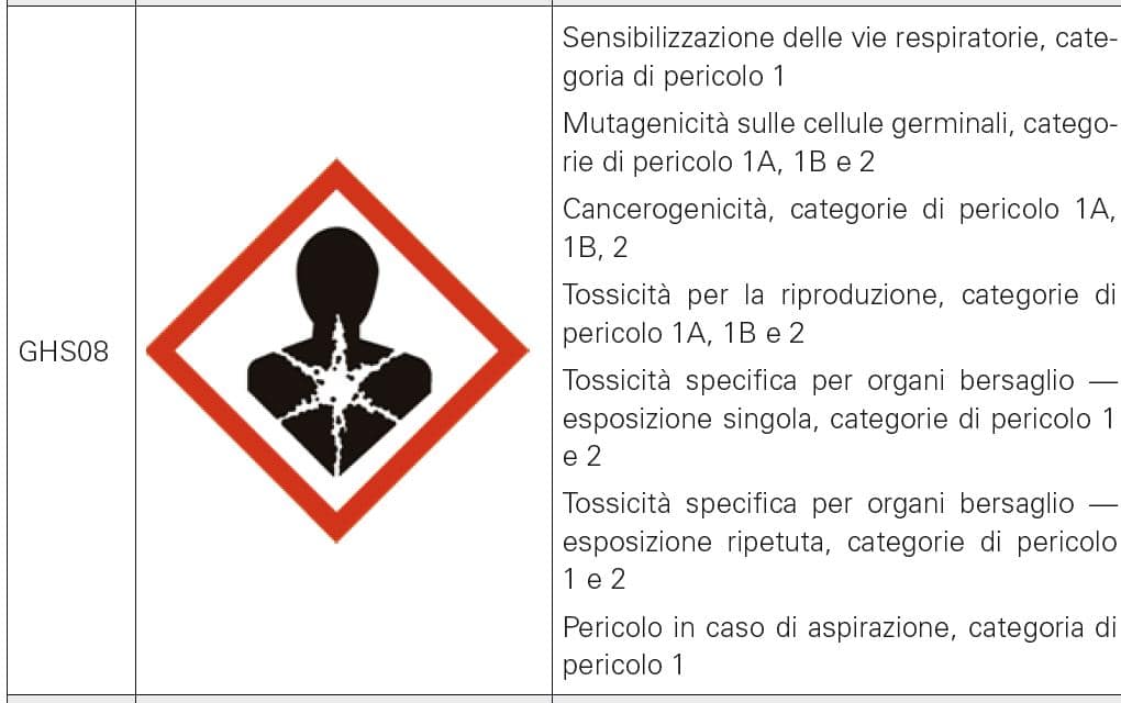 Pittogramma: grave pericolo per la salute