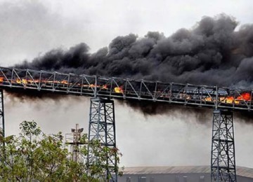 Incendio nastro trasportatore