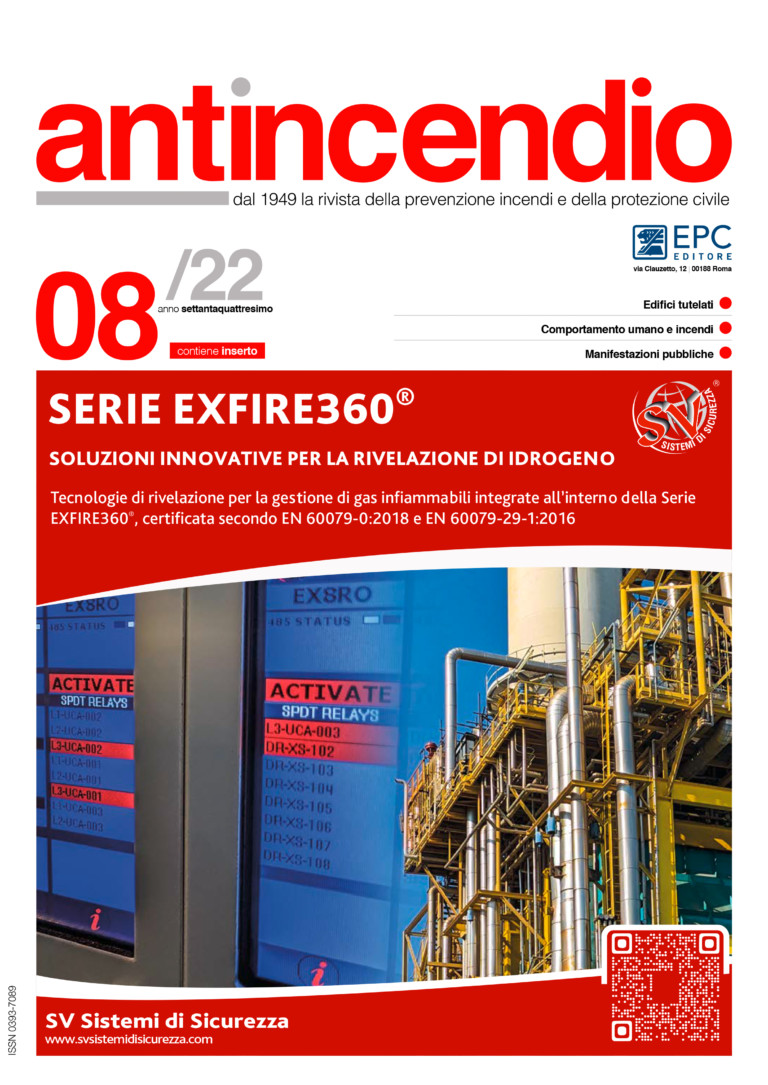 Rivista Antincendio: i temi del numero 8/2022