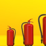 tre estintori antincendio