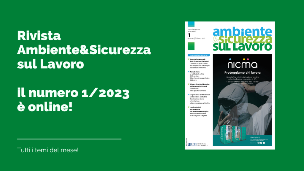 Rivista Ambiente&Sicurezza sul Lavoro 1 2023