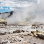 Emissioni di gas nell'area della solfatara