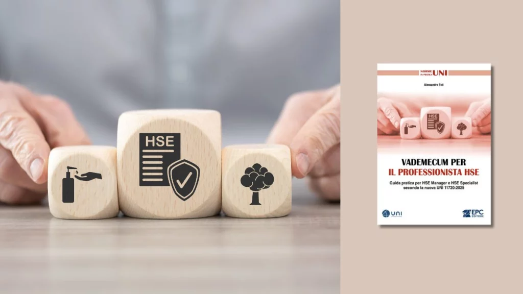Copertina del volume “Vademecum per il professionista HSE” di Alessandro Foti – EPC Editore