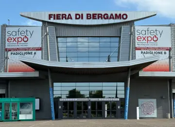 Sede della Fiera di Bergamo che ospita l'evento Safety Expo 2025 sulla prevenzione incendi.