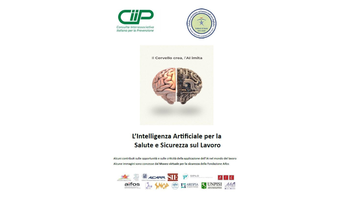 Copertina eBook CIIP sull’intelligenza artificiale e sicurezza nei luoghi di lavoro