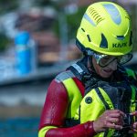 Caschi serie Quantum di Kask con pannelli protettivi montati per il soccorso in acqua
