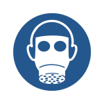 l simbolo ufficiale di obbligo per la protezione delle vie respiratorie