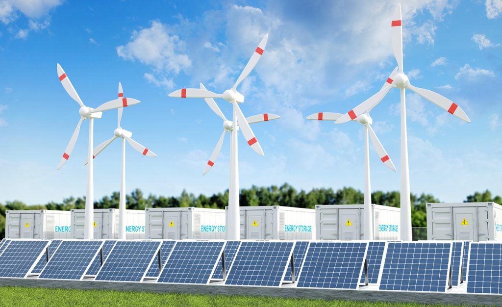 Container BESS installato in un parco fotovoltaico utility-scale.