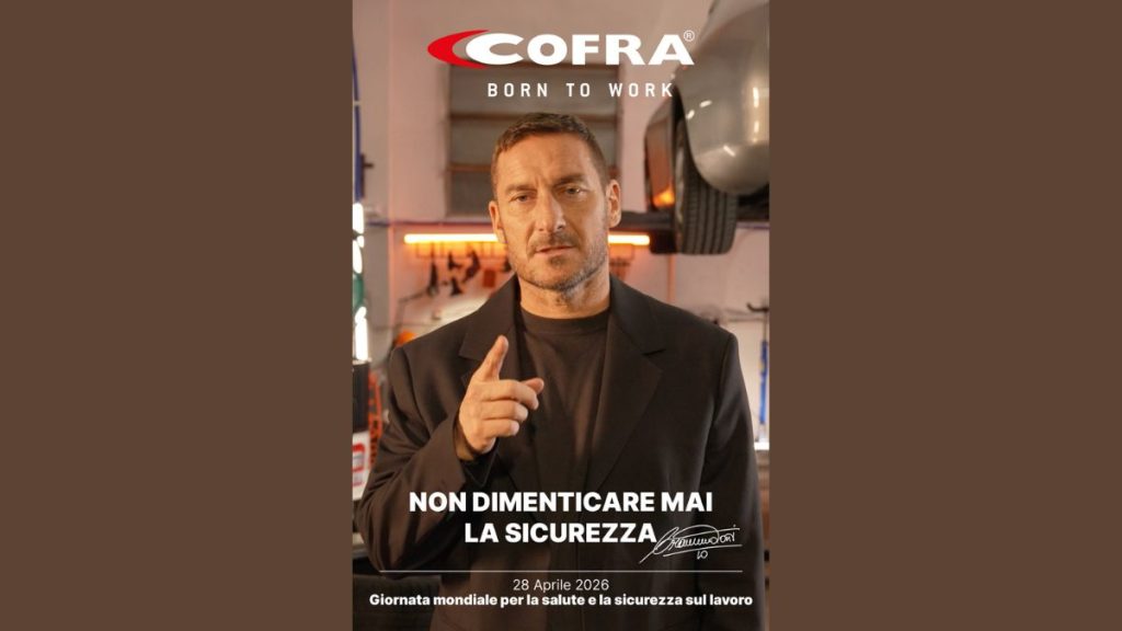 Francesco Totti testimonial Cofra per la sicurezza sul lavoro