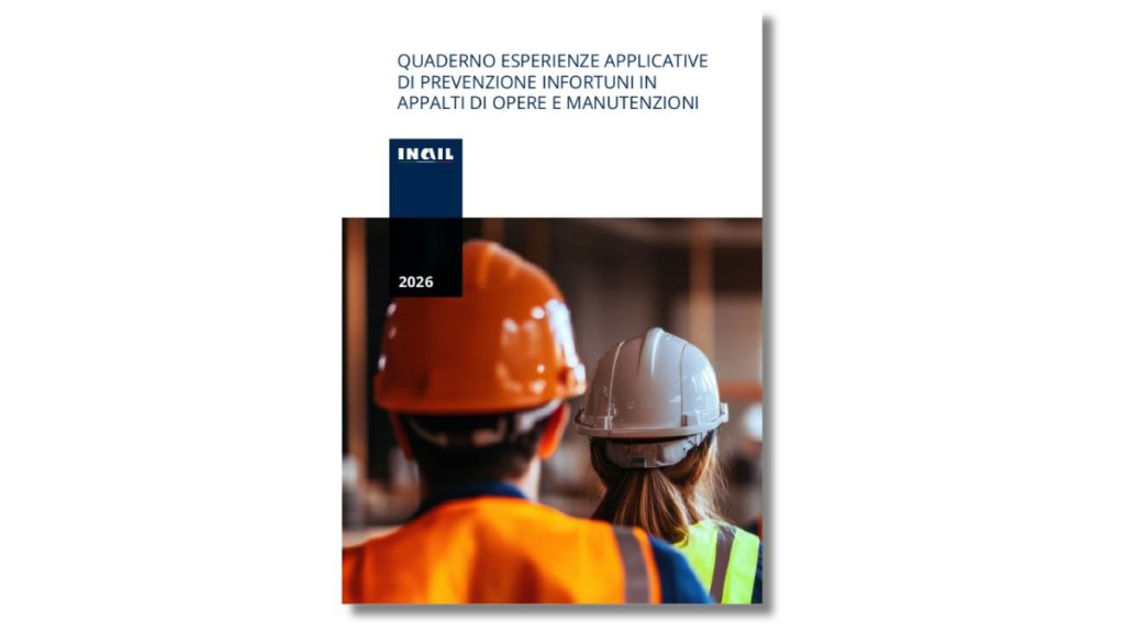 Copertina del Quaderno INAIL 2026 sulle esperienze di prevenzione infortuni negli appalti.