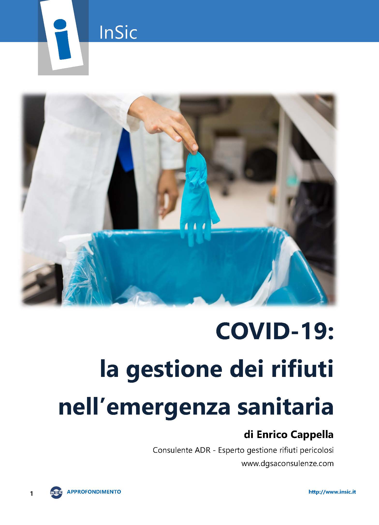 COVID-19: la gestione dei rifiuti nell’emergenza sanitaria