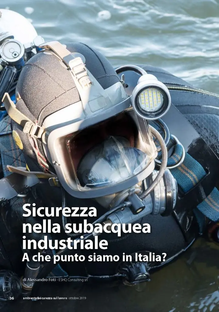 Sicurezza nella subacquea industriale. Come sta cambiando la UNI 11366?