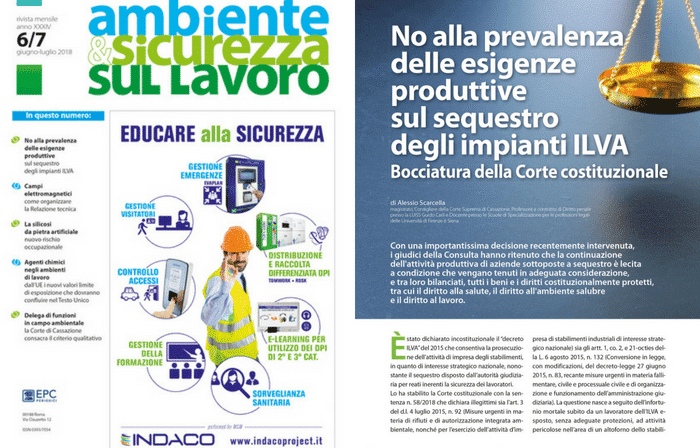 Sentenza ILVA: no alla prevalenza delle esigenze produttive sul sequestro degli impianti