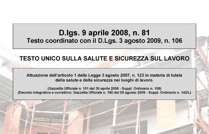 Testo Unico di Salute e Sicurezza: versione aggiornata (Settembre 2024)